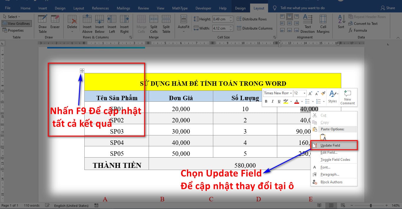 cap-nhat-ket-qua-trong-bang-word